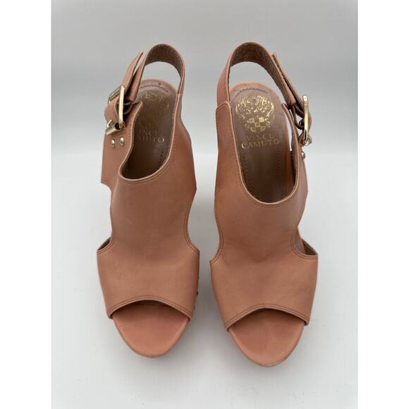 Vince Camuto Pink/Peach Platform Slingback Block Pabla Heel Size 8 - Picture 1 of 6